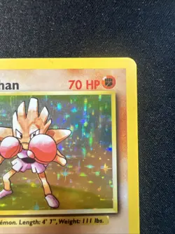 Pokemon TCG Hitmonchan Base Set 7/102 Holo 1999-2000 Holo Rare MP - Image 3