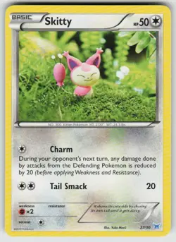Skitty 27/30 XY Trainer Kit Latios Pokemon Moderately Played - Image 1