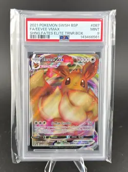 Pokemon Eevee VMAX SWSH087 Sword & Shield Promo Full Art Holo PSA 9 2021 TCG - Image 1