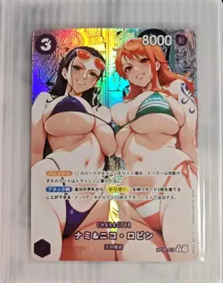 ❤ NAMI NICO ROBIN Manga One Piece Anime Waifu Card Girl Foil Doujin Holo ACG❤ - Image 1