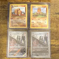 Pokemon Diglett 47, Dugtrio 19, Team Rocket's Dugtrio 239 x2 - 4 Card Lot - Image 1