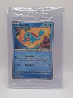 Pokemon Center Stamped Promo 2023 Squirtle 151 Reverse Holo Card #007/165 Sealed - Image 3