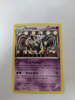 Grumpig 31/124 Fates Collide rare Pokemon Card - Image 1