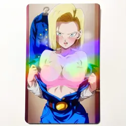 Dragon Ball Android 18 Sexy Doujin Waifu Girl Lewd Anime Hentai Art Goddess Card - Image 1
