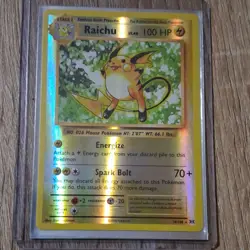 Pokemon Raichu Evolutions 36/108 Holo Rare 100 HP Stage 1 Trading Card - Image 1