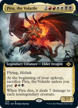 1x Piru, the Volatile ~ Extended Art NM-Mint, English Modern Horizons 2 MTG Magi - Image 1