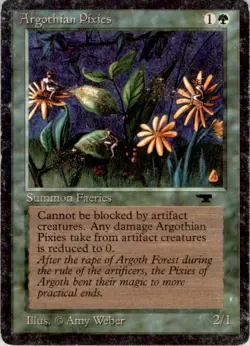 1994 MTG Antiquities Argothian Pixies Light Play - Image 1