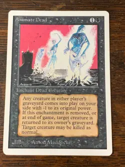MtG - Animate Dead - Unlimited - Enchantment - Played - Image 1