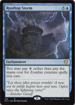 Rooftop Storm R Commander: Innistrad: Midnight Hunt 103 LP MTG - Image 1