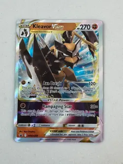 Pokemon TCG Kleavor VSTAR Sword & Shield SWSH249 & SWSH248 Holo Promo Card Black - Image 4
