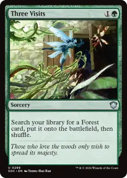 MTG - [SOC - 289 ] Three Visits - Commander: Secrets of Strixhaven - Image 1