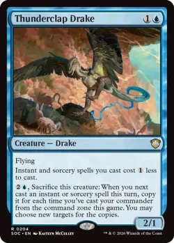 MTG - [SOC - 204 ] Thunderclap Drake - Commander: Secrets of Strixhaven - Image 1