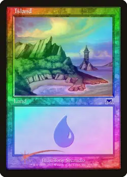 Island (335) FOIL Onslaught HEAVILY PLD Basic Land MAGIC GATHERING CARD ABUGames - Image 1