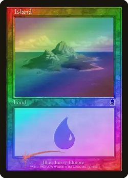 Island (337) FOIL Odyssey HEAVILY PLD Basic Land MAGIC GATHERING CARD ABUGames - Image 1