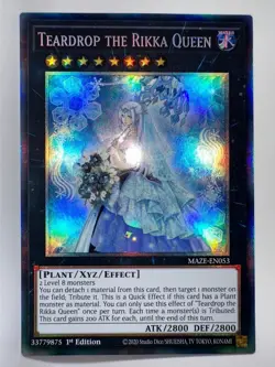 Yu-Gi-Oh Teardrop The Rikka Queen MAZE-EN053 Collector's Rare 1st Edition - Image 1