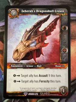 World of Warcraft TCG Promo Justice 4/12 Zeherah's Dragonskull Crown - Image 1