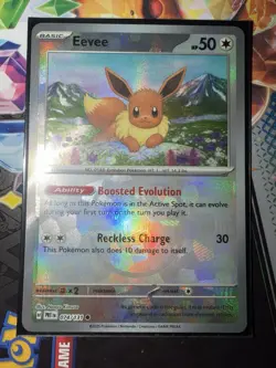 Pokemon Prismatic Evolutions Eevee #074 Masterball Reverse Holo Variant Card - Image 1