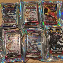 Pokemon TCG Mystery Gift! 3 Packs, 10 Reverse/Holos & 50 Cards. See Description - Image 1