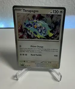 Pokemon TCG Terapagos Sv08: Surging Sparks 161/191 Holo Rare Card NM Condition - Image 1