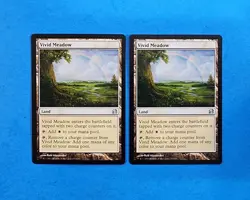 2x Vivid Meadow Modern Masters 2013 Mtg Magic Gathering Card Land Mana 229 - Image 1