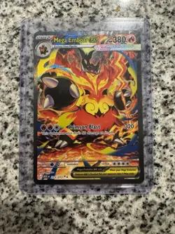 Mega Emboar ex 273/217 Full Art Ultra Rare Ascended Heroes Pokemon Card NM - Image 1