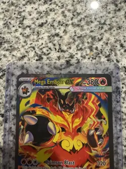 Mega Emboar ex 273/217 Full Art Ultra Rare Ascended Heroes Pokemon Card NM - Image 5