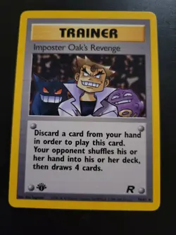 Pokemon TCG Card 2000 Team Rocket 1ST EDITION- Imposter Oak's Revenge 76/82 - Image 1