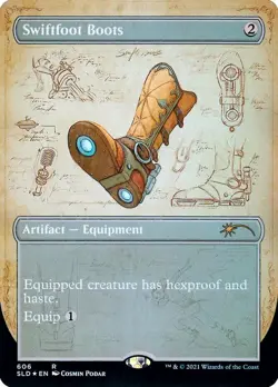Swiftfoot Boots - Foil Light Play, English Magic the Gathering MTG Secret Lair D - Image 1