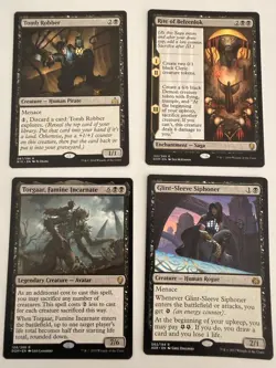 Magic The Gathering MTG Black Rare Lot 4 Tomb Robber Torgaar Belzenlok Siphoner - Image 1