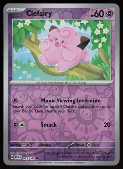CLEFAIRY 035/165 COMMON 151 POKEMON REVERSE HOLO NM/M - Image 1