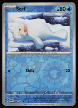 SEEL 086/165 COMMON 151 POKEMON REVERSE HOLO NM/M - Image 1