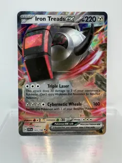 Pokemon TCG: Scarlet & Violet Base Set - Iron Treads ex (Holo 143/198 SV1EN) - Image 1