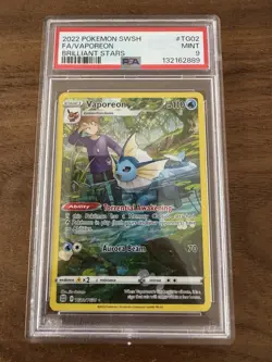 2022 Pokemon SWSH TG02 FA/Vaporeon Brilliant Stars PSA 9 Mint - Image 1