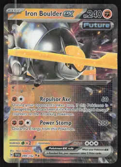 Pokemon TCG SV05: Temporal Forces #099/162 Iron Boulder ex NM - Image 1