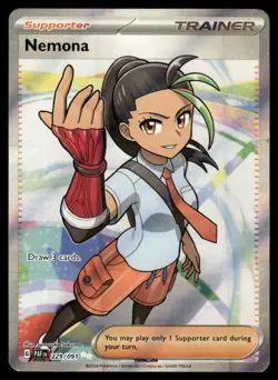 Pokemon TCG Paldean Fates #343/190 Nemona Holo NM - Image 1