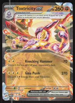 Pokemon TCG SV04: Paradox Rift #100/182 Toxtricity ex NM - Image 1