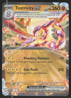Pokemon TCG SV04: Paradox Rift #100/182 Toxtricity ex NM - Image 1
