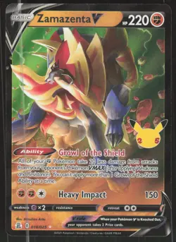 Pokemon TCG Celebrations #018/025 Zamazenta V NM - Image 1