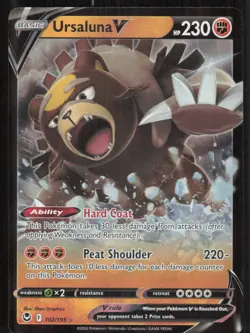 Pokemon TCG SWSH12: Silver Tempest #102/195 Ursaluna V LP - Image 1