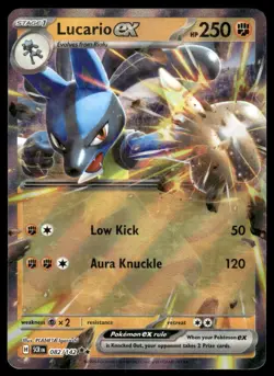 Pokemon TCG Stellar Crown #082/142 Lucario EX NM - Image 1