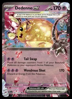 Pokemon TCG Paldea Evolved #093/193 Dedenne EX NM - Image 1