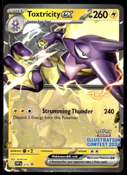 Pokemon TCG Illustration Contest 2024 #215 Toxtricity EX NM - Image 1