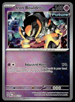 Pokemon TCG Prismatic Evolutions (Pokeball Reverses) #046/131 Iron Boulder - Image 1