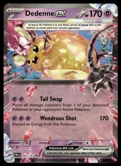 Pokemon TCG Paldea Evolved #093/193 Dedenne EX - Image 1
