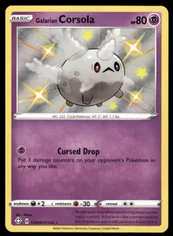 Pokemon TCG Shining Fates: Shiny Vault #SV049/SV122 Galarian Corsola NM - Image 1