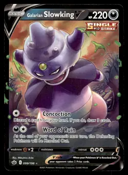 Pokemon TCG Chilling Reign #098/198 Galarian Slowking V NM - Image 1