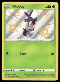 Pokemon TCG Shining Fates: Shiny Vault #SV007/SV122 Blipbug NM - Image 1