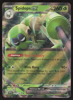 Pokemon TCG Scarlet & Violet Base Set #019/198 Spidops ex NM - Image 1