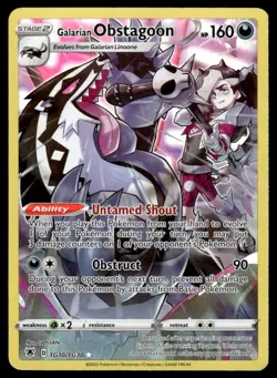 Pokemon TCG Astral Radiance #TG10/TG30 Galarian Obstagoon LP - Image 1