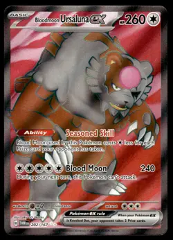 Pokemon TCG SV06: Twilight Masquerade #202/167 Bloodmoon Ursaluna ex Holo - Image 1